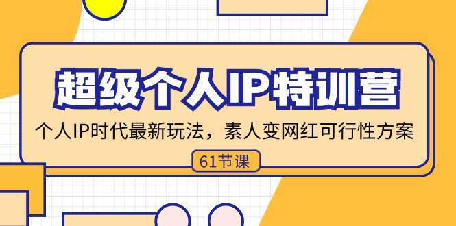 超级个人IP特训营，个人IP时代才最新玩法，素人变网红可行性方案 (61节